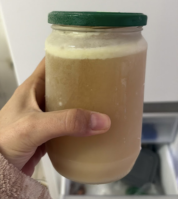 Homemade Beef Bone Broth in a Jar