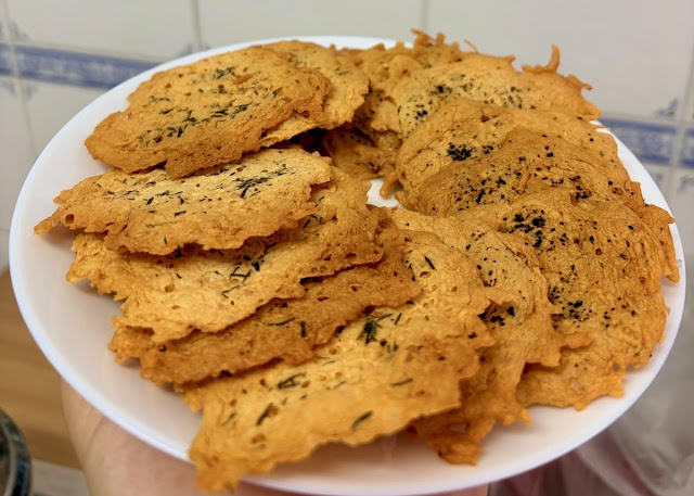 Cheddar crackers served
